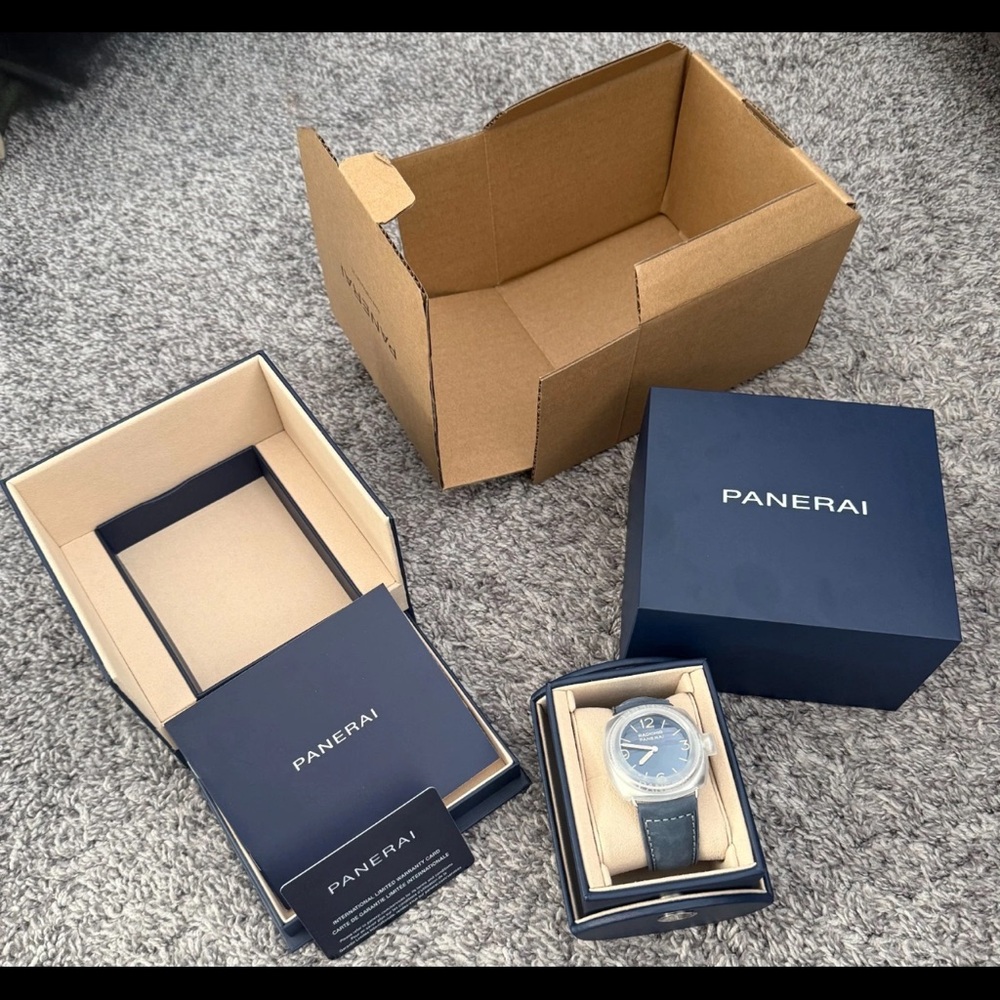 Panerai Navy and Silver Men's Watch